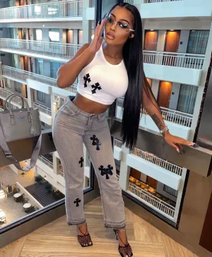 Double cross pants