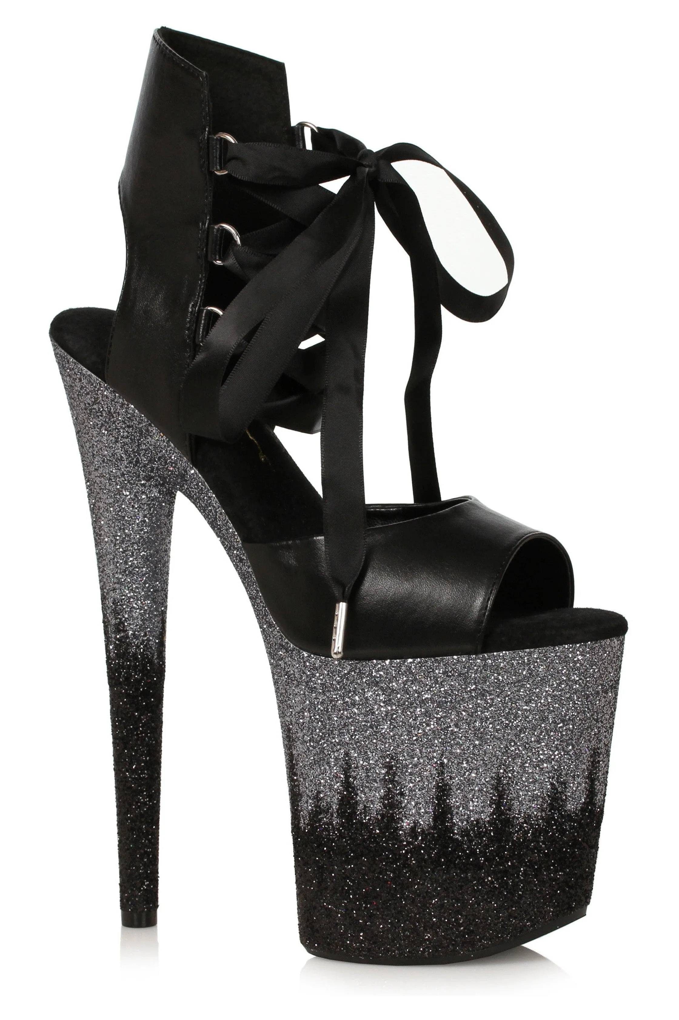 Ellie Shoes 850-BRAXTON Stiletto with Ombre Glitter Platform