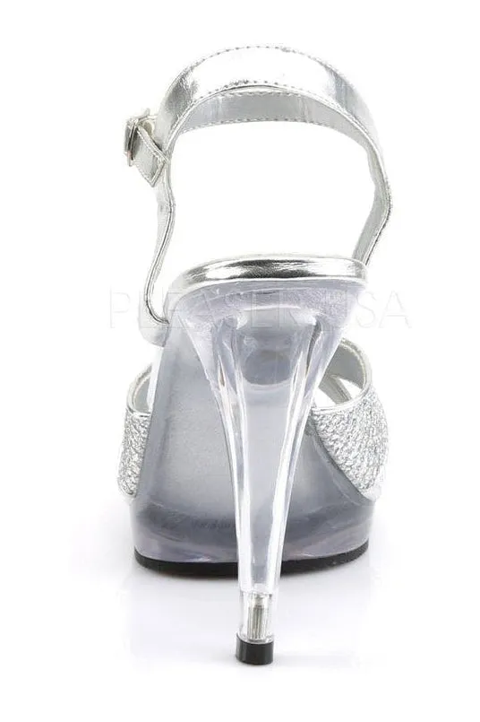 FLAIR-419(G) Sandal | Clear Glitter