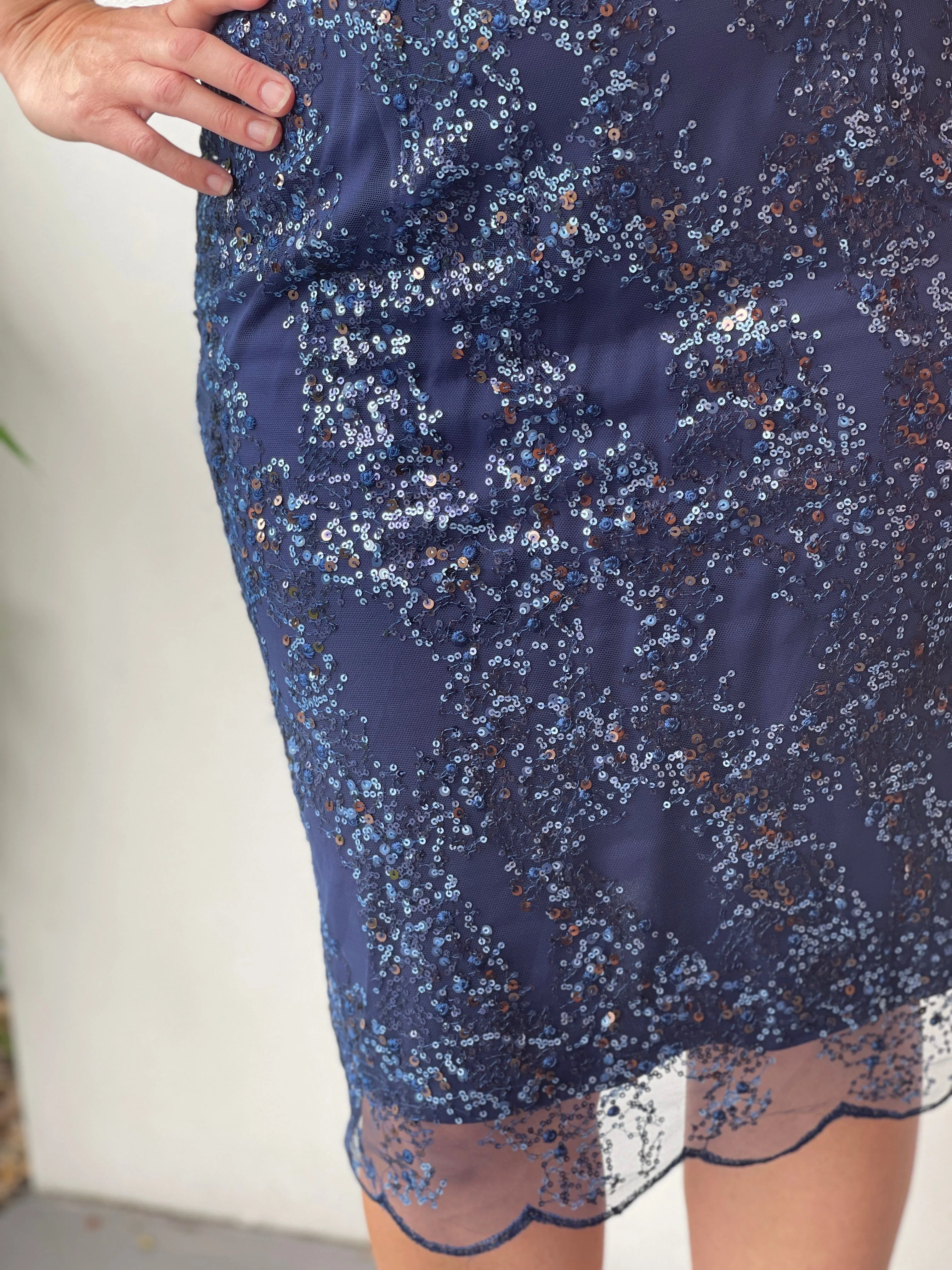 Francis Navy Sequin Dress