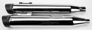 Freedom Performance HD00614 4in. Liberty Slip-Ons - Chrome/Black Tips