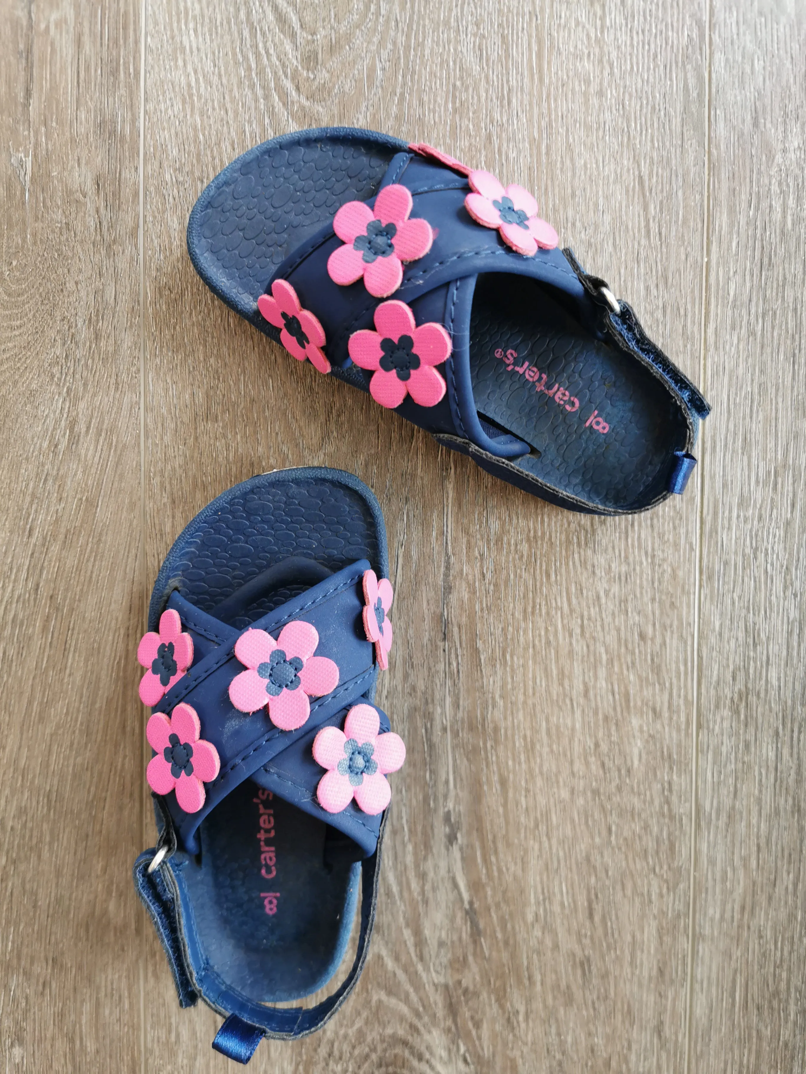 GIRL SIZE 8 TODDLER - CARTER'S, Floral Sandals VGUC B12
