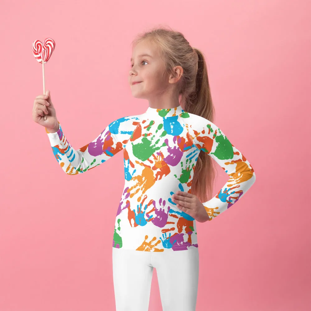 Handprints rash guard