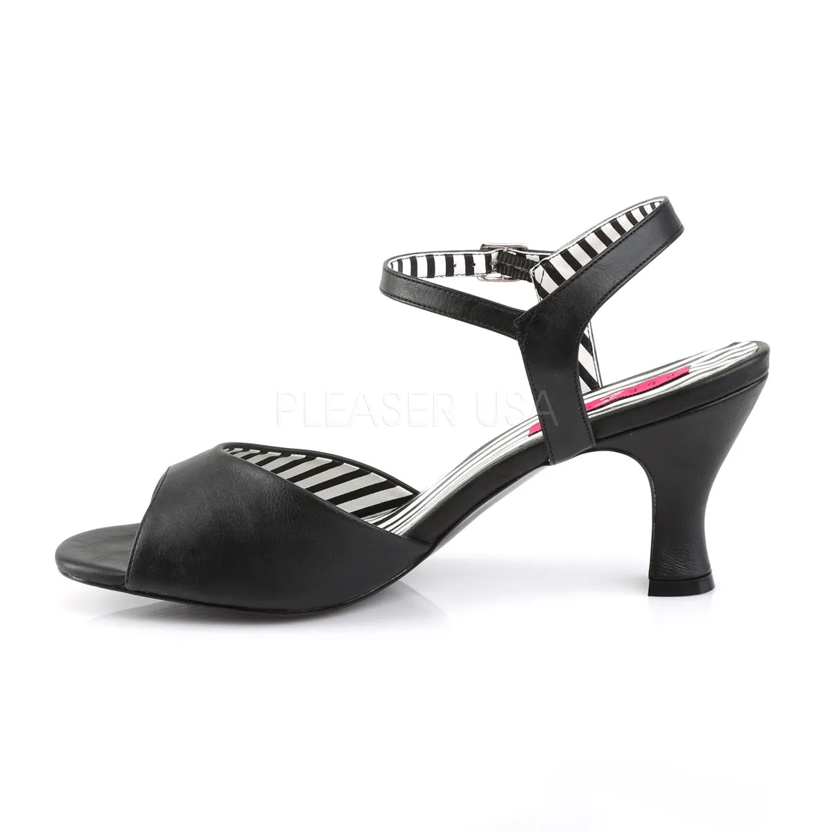 JENNA-09  Black Faux Leather