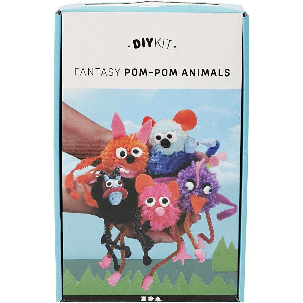 Make Your Own Kit Pompom Animals With Yarn Pom Pom & Clay