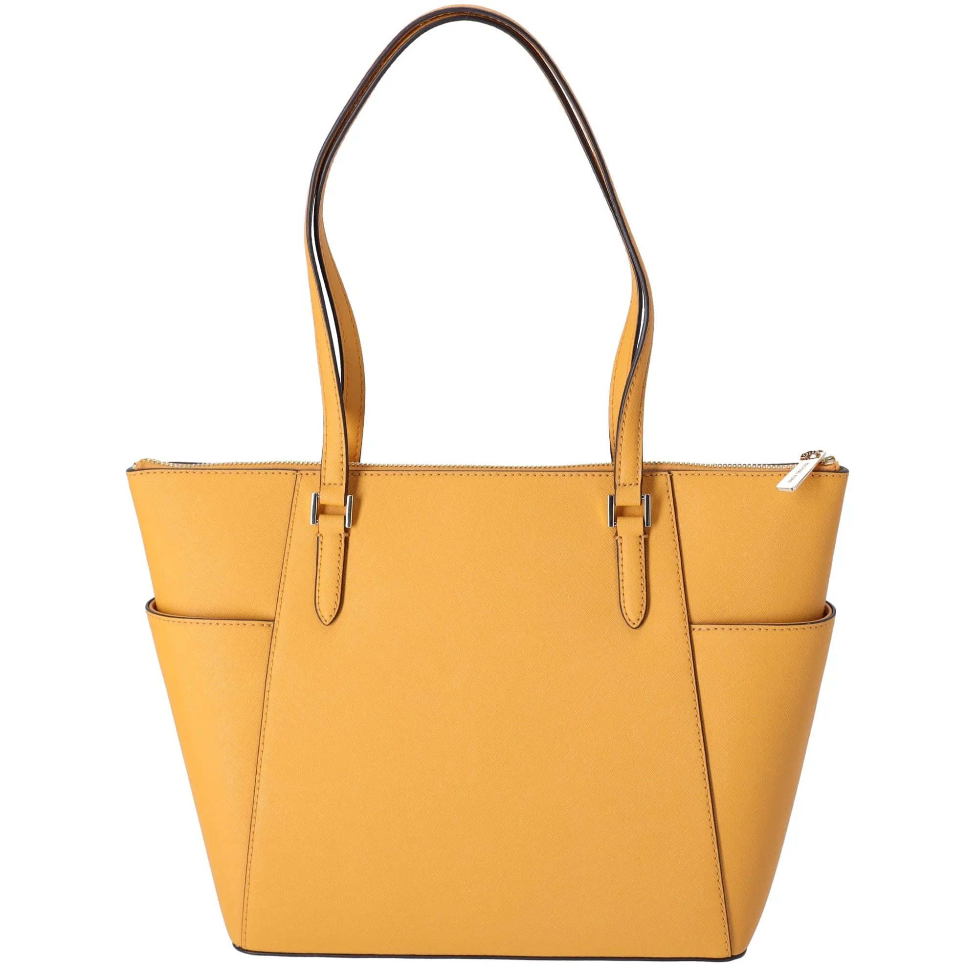 Michael Kors Charlotte Large Top Zip Leather Tote Golden Rod Yellow