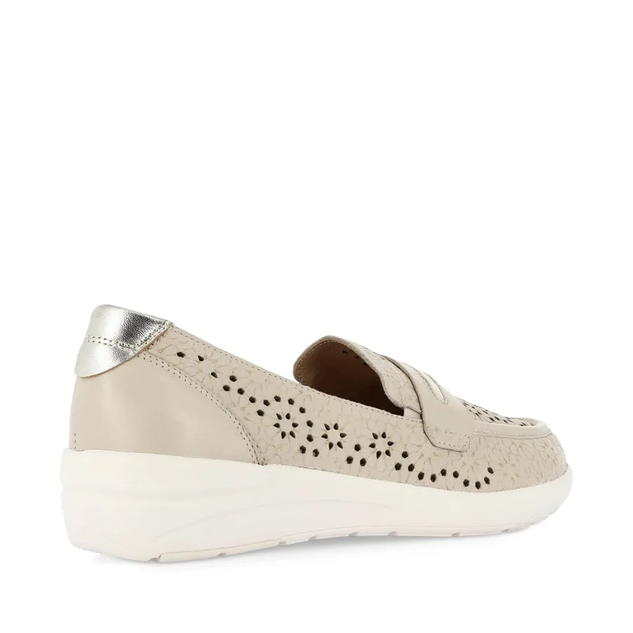 NERRIDA W - ALMOND-PALE GOLD LEATHER