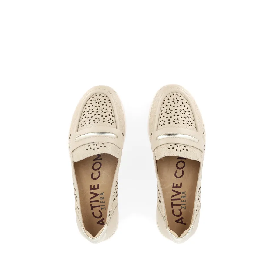 NERRIDA W - ALMOND-PALE GOLD LEATHER