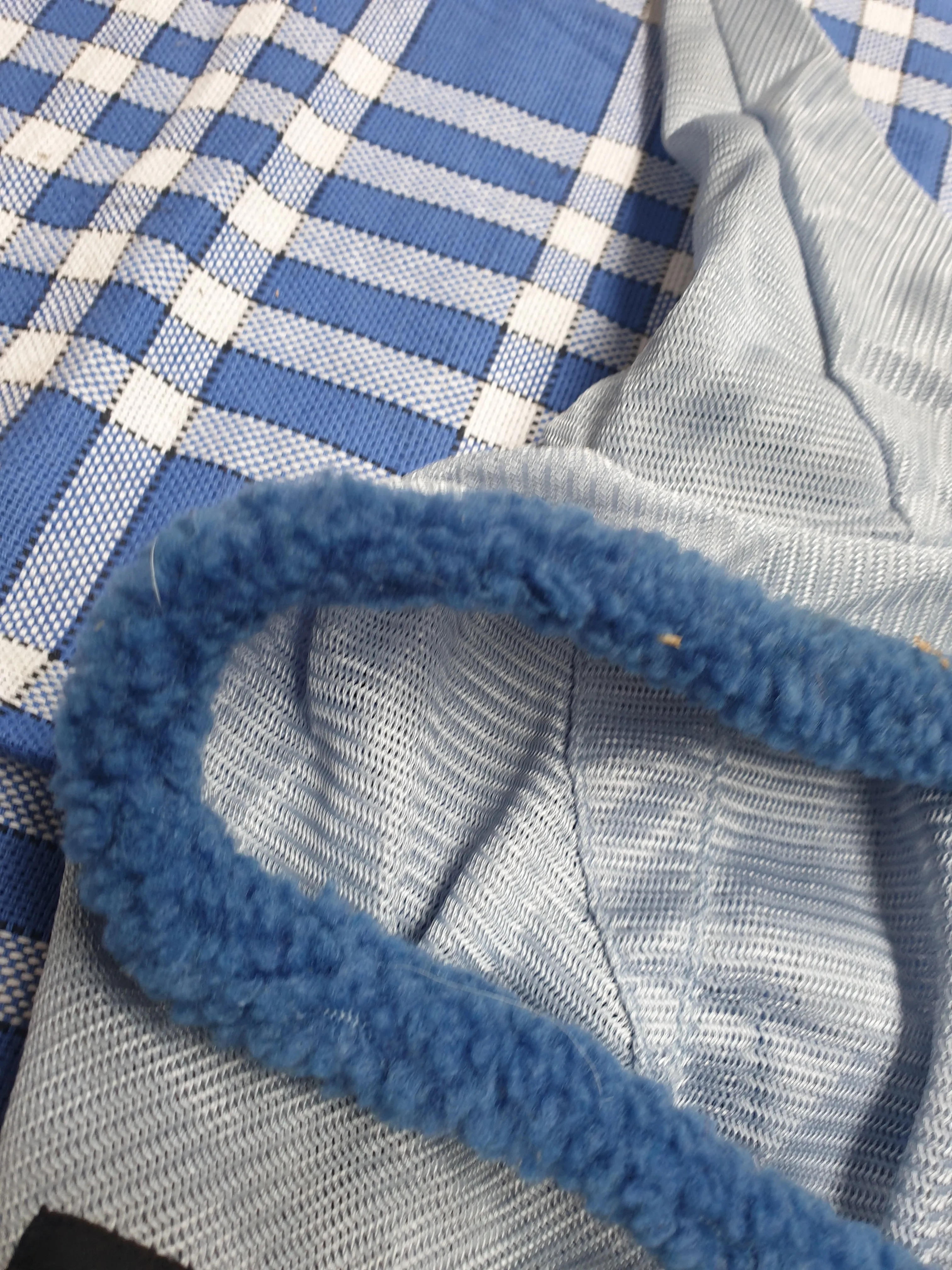 NEW roma fly mask, size pony, light blue 🟢