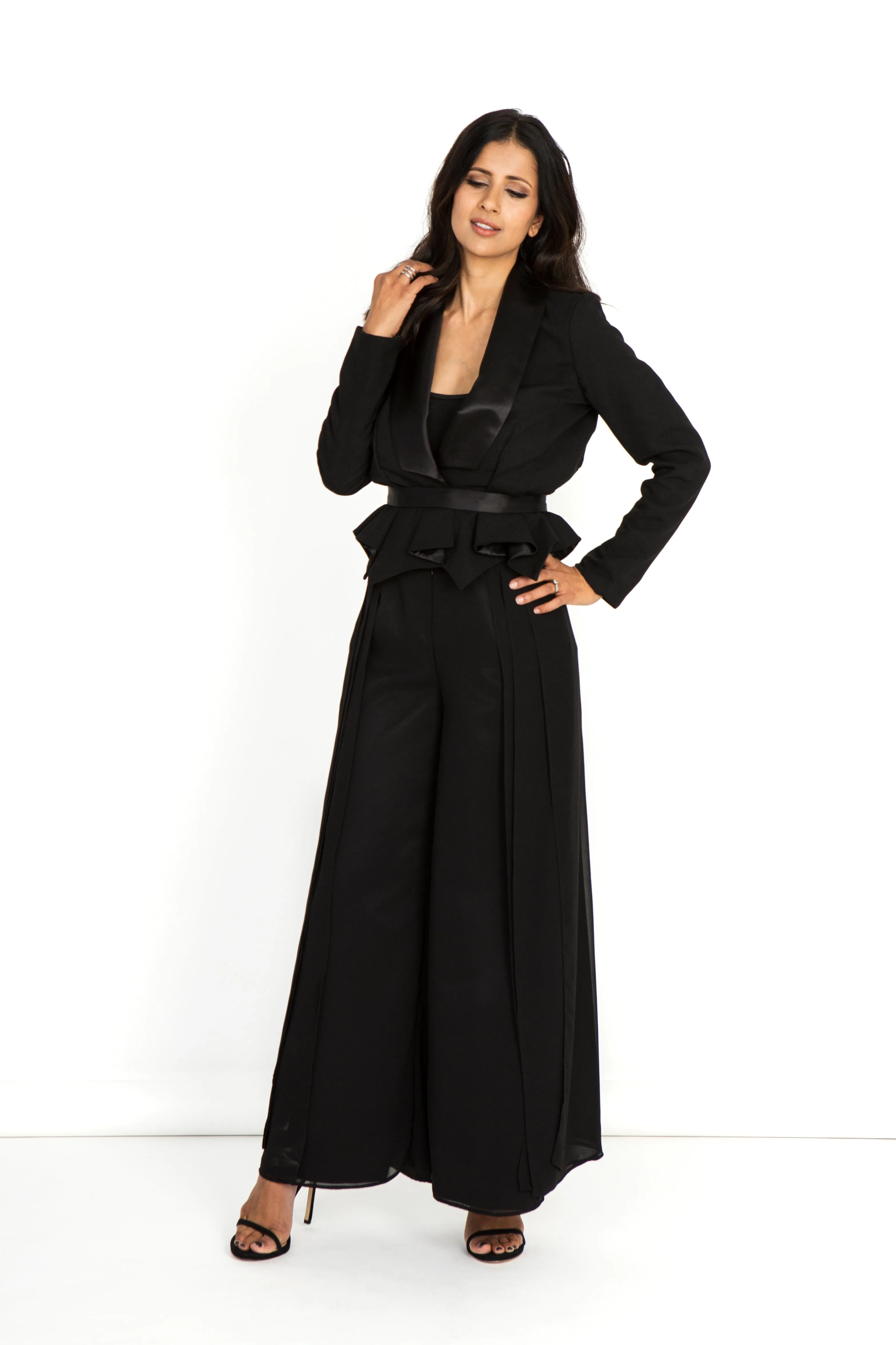 Peplum Satin Jacket