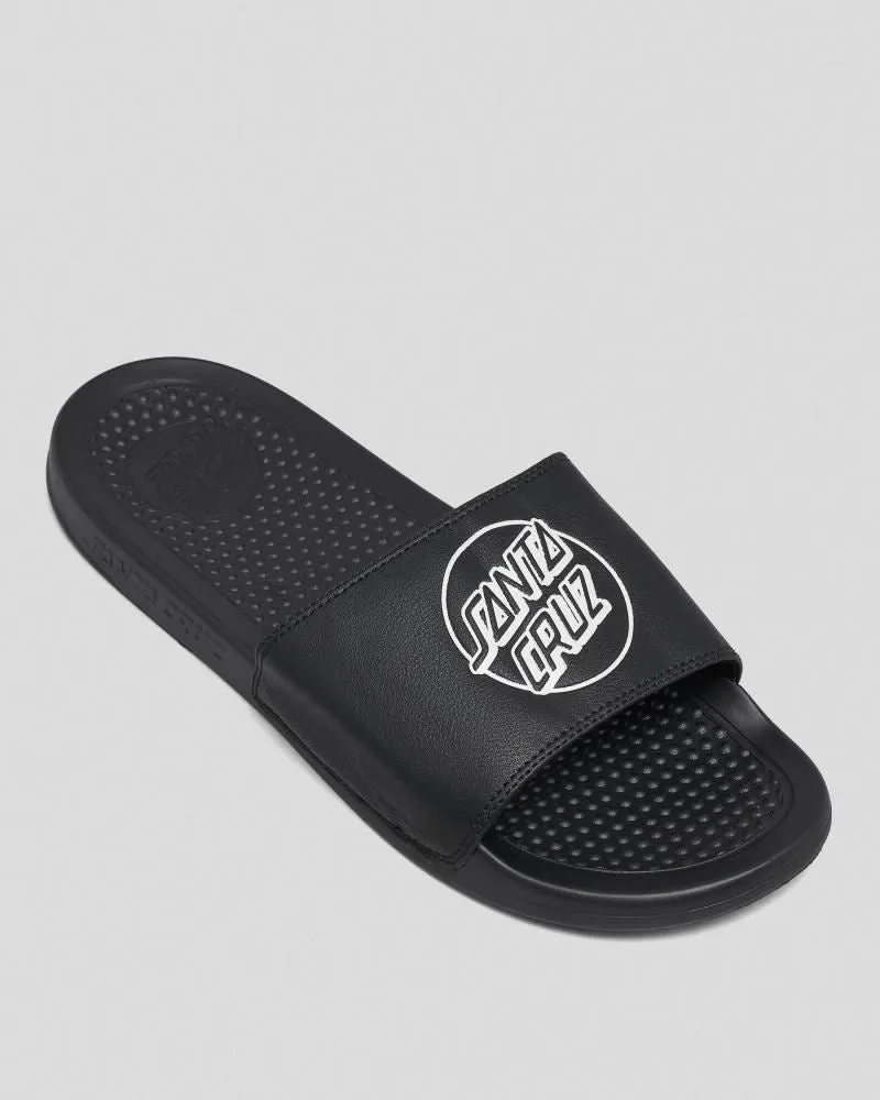Santa Cruz Mens Sandals Opus Dot Slides - Black