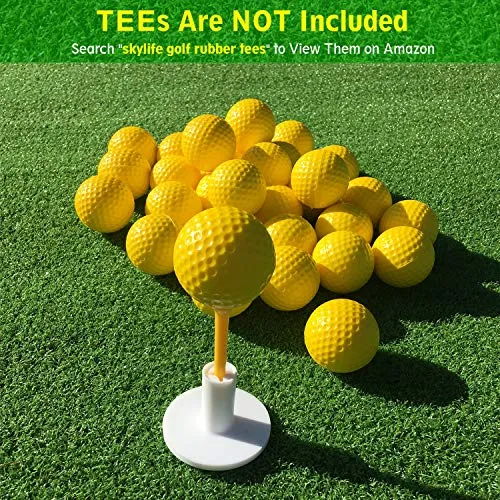 Skylife Golf Practice Balls 12 Count, Soft Golf Foam Balls for Indoor Outdoor Backyard Training (Yellow 12pcs)