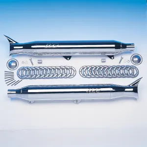 SuperTrapp 628-78056 Fishtail Slip-Ons - Chrome