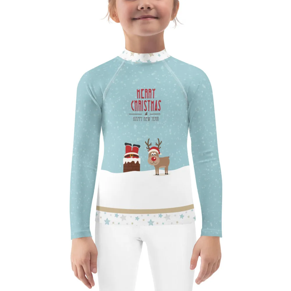 Upside Down Santa - Kids Rash Guard