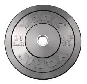 York Barbell YORK USA lb Training Bumper - Black; 29067 -29071